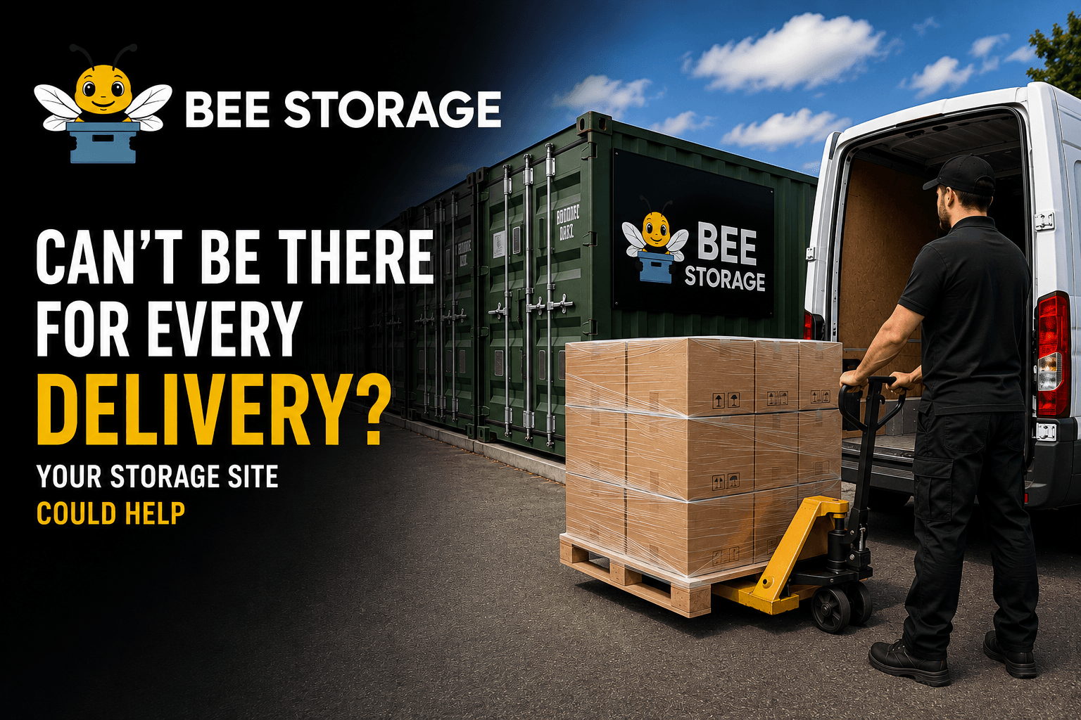 Deliveries to business storage at Bee Storage in Stockport